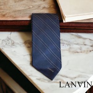 Vintage Lanvin Navy Blue Tie
